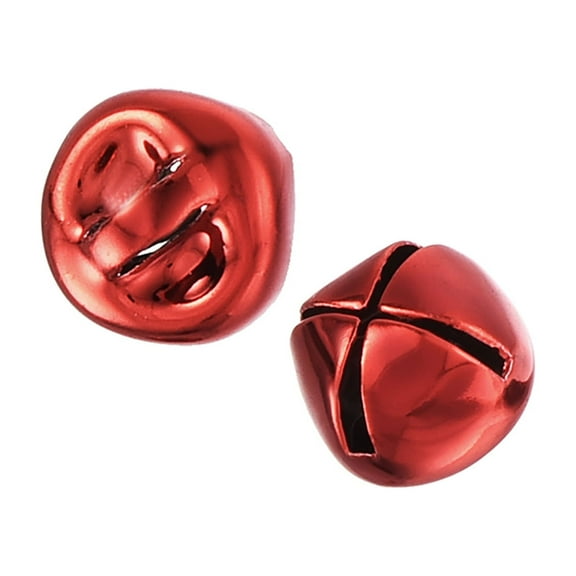 Uxcell Bulk Craft DIY Bells for Christmas Festival Decoration Party Home Silvery 0.31 inch 150pcs Bright Red