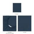 thumbnail image 6 of Mainstays Super Soft Brushed Microfiber Bed Sheet Set, Navy Blue, Twin-XL, 3 Piece, 6 of 13