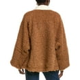 thumbnail image 2 of Toccin womens  Serafina Oversized Wool-Blend Popover, M/L, Brown, 2 of 3