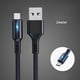 thumbnail image 5 of Cable de datos tejido tipo C Línea de carga universal de 40 W Cable de cargador portátil con luz indicadora LED 5A Kearding EL013987-01, 5 of 5