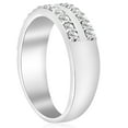 thumbnail image 3 of Pompeii 3/4ct Diamond Double Row Wedding Ring 14K White Gold (G/H,I1), 3 of 4