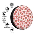 thumbnail image 4 of Gukieu Strawberry Flower Print Car Tire Cover, Adjustable Waterproof and Dustproof Tire Protection Cover, Suitable for SUV, Truck, Van-14 inch, 4 of 6