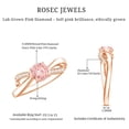 thumbnail image 6 of Rosec Jewels IGI Certified Lab Grown Pink Diamond Infinity Engagement Ring 1 Ct (Fancy Pink Color and VS1 Clarity) - Pink White Diamond Ring, 18K Rose Gold, US 3.50, 6 of 9