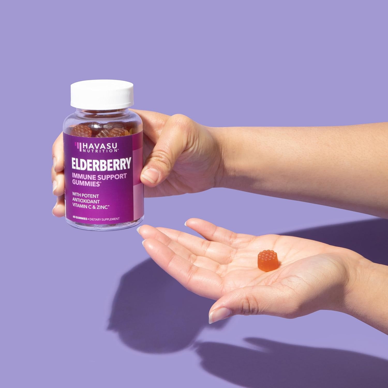 Havasu Nutrition Elderberry Gummies with Zinc and Vitamin C, Immune Support for Adults, 120 Count