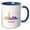 Blue/White, variant on 3drose, Rainbow City Skyline of Toronto, Ontario, 11oz Two-tone Green Mug