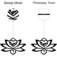 thumbnail image 3 of Lotus Metal Wall Art Decor Black Wall Hanging Decor Iron Wall Art Silhouette Sculpture Decoration Sign Hollow Out Minimalist Ornament for Garden Home Balcony Indoor Outdoor 12 x 8Inch, 3 of 9