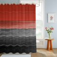 thumbnail image 4 of Shower Curtains for Bathroom, Red Gray Black Waterproof Fabric Shower Curtain, Vintage Country Gradient Wooden Grain Decorative Bathroom Curtain for Bathtub, 36"x72", No Hooks Included, 4 of 9