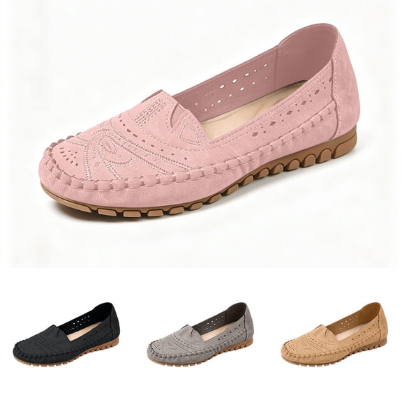 Taqqpue Women's Flats Shoes Women's Casual Flats With Soft Sole And Shallow Vamp Loafer Shoes for Women