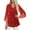 Red, variant on YHAJDS Women's Solid Color Mesh Sequin 3/4 Sleeve V Neck Top for Women Trendy