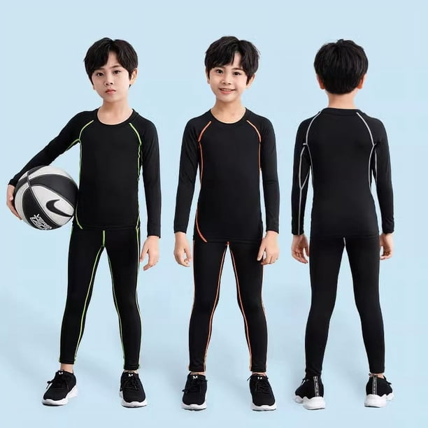Ropa ajustada para niños Ropa de entrenamiento Ropa de secado rápido para niños Ropa de fitness Otoño e invierno Baloncesto Fútbol Traje de baño Traje deportivo