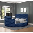 thumbnail image 3 of Maya Modern Style 5 Pc Queen Bedroom Set made with Wood in Navy, 3 of 16