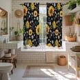 thumbnail image 4 of Black Yellow Sunflower Kitchen Curtains 63 Inch Length, Summer Botanical Farmhouse Floral Tiers Curtains for Living Room Berdoom Bathroom, Light Filtering Drapes Window Treatment 2 Panels 42"Wx63"L, 4 of 8