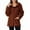 Brown B, variant on Horkkom Zip Up Hoodie Women with Pockets Solid Color Winter Coats Warm Casual Fleece Fuzzy Jackets L