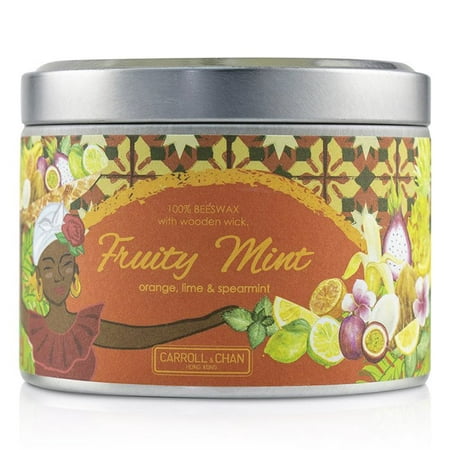 The Candle Company Tin Can 100% Beeswax Candle with Wooden Wick - Fruity Mint (8x5) cm Home (Best Wicks For Beeswax Candles)