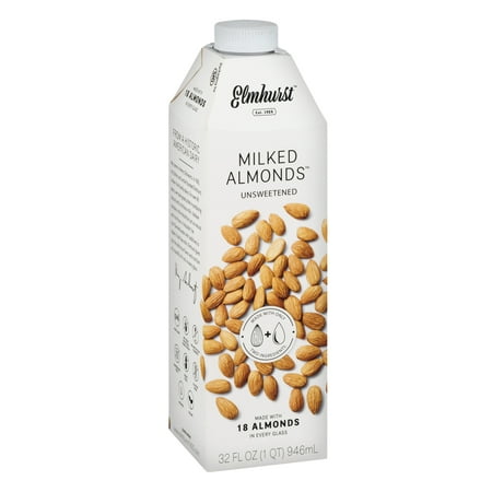 (6 pack) (6 Pack) Elmhurst Milked Unsweetened Almond Milk, 32 fl oz
