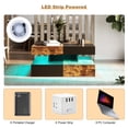 thumbnail image 6 of Hironpal Modern Rustic Brown Square LED Coffee Table - 2-Tier Storage, 16-Color LED Light, Contemporary Cocktail Tea Table for Home Office Reception, 6 of 8