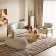 thumbnail image 5 of Divani Casa Kael Contemporary Sherpa Fabric Upholstered Ottoman in White, 5 of 5