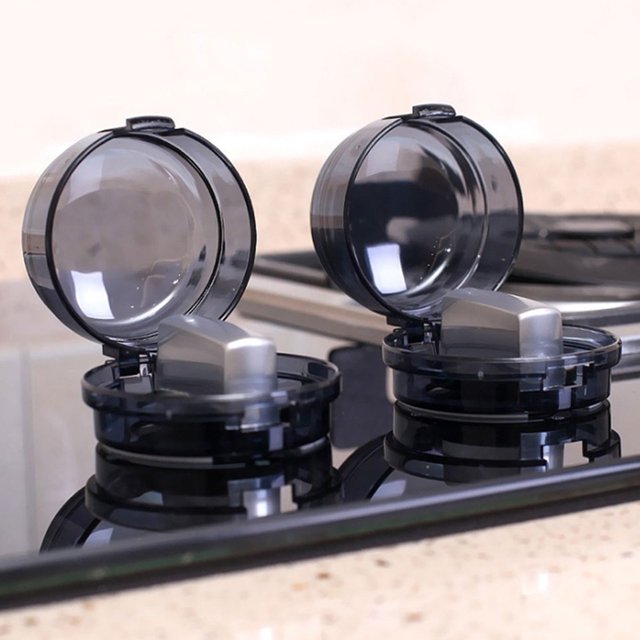 VERDANVERSE 2Ud Cubiertas Plásticas Para Perillas De Gas Seguridad Para Hogar Cocina Negro