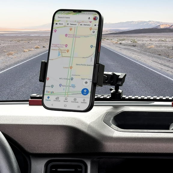 WEIFEI-Phone Mount Holder Compatible with 2012-2025 Jeep Wrangler JK JL 2/4 Door Gladiator JT 2021 2022 2023 2024 2025 New Ford Bronco, Short Arm Phone Holder,Not for 4xe