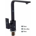 thumbnail image 3 of Kitchen mixer Square kitchen faucet with high spout - Kitchen sink mixer - Brass (black), 3 of 5