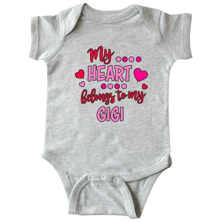 

Inktastic My Heart Belongs to my Gigi Gift Baby Boy or Baby Girl Bodysuit