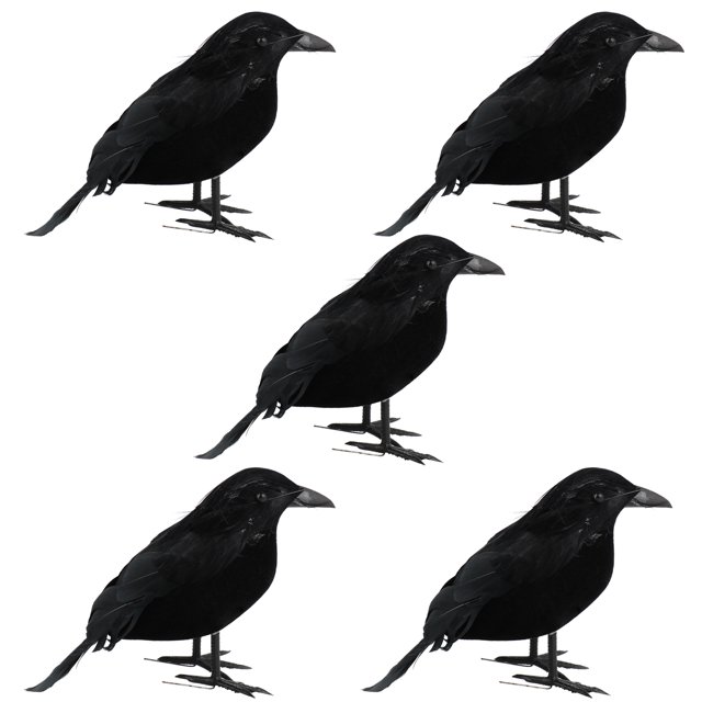 Simulation Black Crow Toy Party Supplies Halloween Prop Animal Model
