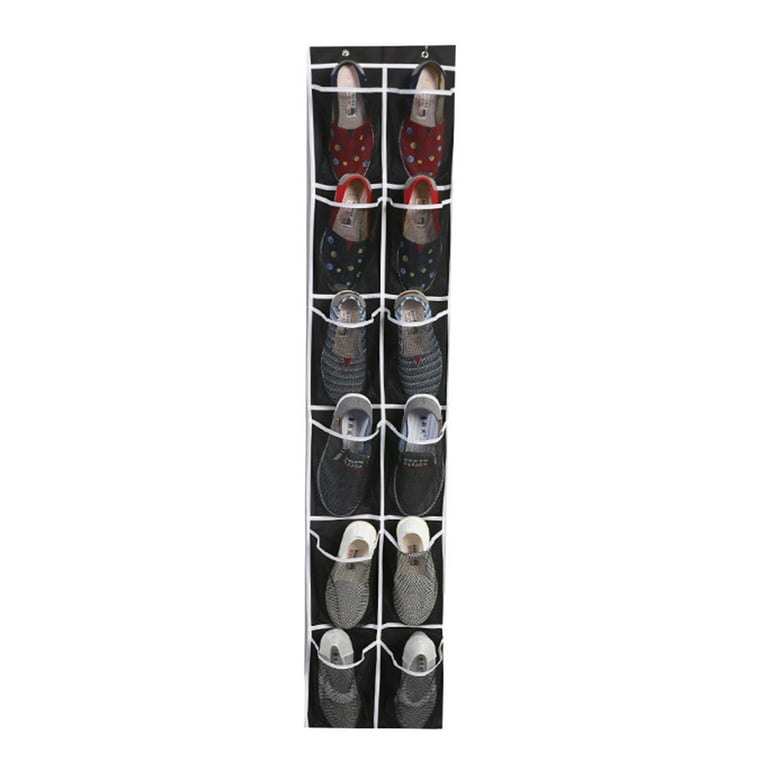 GCP Products Over The Door Shoe Organizer, 2 Pack Hanging Shoe Organizer,  12 Large Pockets Shoe Storage Rack Organizer For Closet And Dorm…