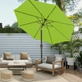 thumbnail image 6 of JUSTLET 9' Outdoor Market Patio Umbrella W/ Push Button Tilt And Crank, Apple Green, 6 of 9