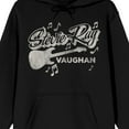 thumbnail image 2 of Stevie Ray Vaughan Guitar & Music Notes Crew Neck Long Sleeve Black Adult Hooded Sweatshirt-5XL, 2 of 4