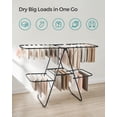 thumbnail image 4 of SONGMICS 2-Level Clothes Drying Rack Laundry Drying Rack with Height-Adjustable Wings 33 Drying Rails Sock Clips Black, 4 of 7