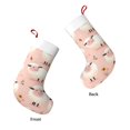 thumbnail image 4 of Flannel Christmas Stocking 17.7×11×7in Soft And Light Touch Good Socks Splicing Design Can Be Used For Hanging Cartoon Sheep, 4 of 8
