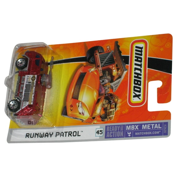 Matchbox MBX Metal (2006) Red Runway Patrol Fire Tanker Toy Truck #45