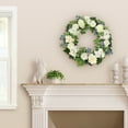 thumbnail image 4 of 26" Artificial Peony Hydrangea & Rose Floral Spring Wreath, 4 of 5