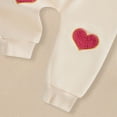 thumbnail image 5 of mgoYE Baby Girl Valentines Day Outfit My First Valentine Romper Onesie Hearts Print Pants Newborn Clothes Set 2PC(Beige,12-18 Months), 5 of 6