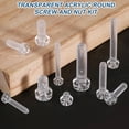thumbnail image 4 of Uxcell 120Pcs Clear Acrylic Screws, M3x6mm PC Plastic Phillips Round Head Bolts, 4 of 7