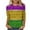 Green, variant on T Shirts Women Casual Crew Neck Carnival 3D Printed Seven Quarter Sleeve T Shirt Top Womens Shirt Purple XL