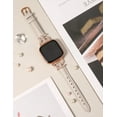 thumbnail image 3 of Toyouths Slim Leather, Versa 2/Versa/Versa Lite Smartwatch Watch Band, 5.3"-7.5", Diamonds, 3 of 6