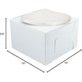 thumbnail image 5 of 10" Combo Box Set - 10x10x5 1/2 White Cake Box with 10" White Round Drum 1/2", Pack of 3, 5 of 7