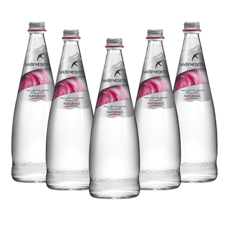 San Benedetto Italian Still Water, 500ml Glass Bottles, Pure Glacier-Sourced Water, Pack of 5