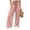 Pink, variant on CQONEPT Smocked Waist Pants for Women Wide Leg Fall Casual Lounge Pant High Waisted Palazzo Ruffle Full Length Soft Trousers with Pocket Red XL