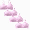 thumbnail image 1 of Cotton Girls Training Bra - Crop Cami Training Bras for Girls with Adjustable Straps. Cotton Bra Pack, 4-Pack, 1 of 5