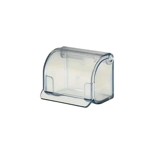 Support Mural Gris pour Outils de Rasage, Boîte de Rangement de Salle de Bain, Crochet Transparent Imperméable, Support Sans Perçage, Organisateur pour Rasoir et Brosse, Usage Quotidien, 0,07 Lb