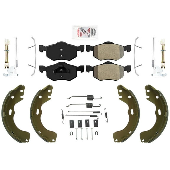 Front Disc Brake Pads Brake Shoes Springs Adjusters for Ford Escape 2001-2007
