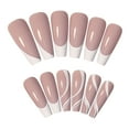 thumbnail image 5 of Long French Striped Nails for Women - 24 Piece Press-On Nail Set for Elegant, 5 of 6