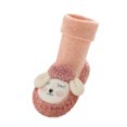 thumbnail image 5 of AURIGATE Clearance! Baby Non Slip Socks Toddler Boys Girls Solid Color Cartoon Dog Socks Keep Warm Plush Kids Soft Non-slip Indoor Toddler Shoes Socks, 5 of 5