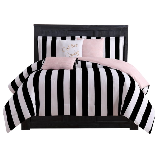 Juego de ropa de cama Juicy Couture Cabana Stripe Reversible King