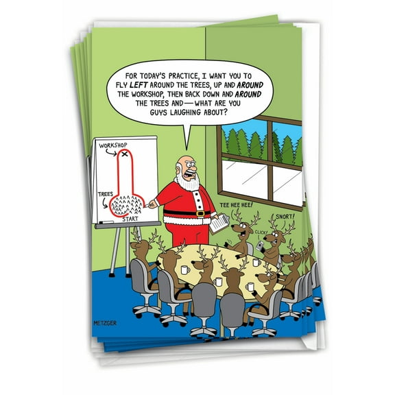 12 Funny New Year Cards Pack (1 Design, 12 Cards) - Two can play this game New Year B1617