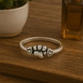 thumbnail image 5 of Mooneye 925 Sterling Silver Oxidized Platinum Plated Pet Love Paw Hearts Women Graduation Gift Ring, 5 of 8