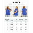 thumbnail image 4 of SHEWIN Plus Size T Shirts for Women Oversized Blouse Womens V Neck Short Sleeve Loose Blue Tee Shirts 4XL, 4 of 10