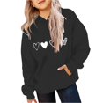 thumbnail image 4 of Preppy Heart Hoodies for Youth Girls Long Sleeve Pullover Oversizied Valentines Sweatshirt Kids Cute Loose Casual Tops, 4 of 4